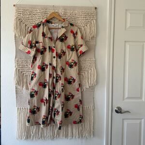 Adam Lippes Tan Printed Shirt Dress